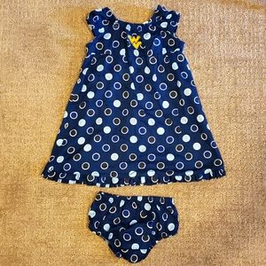 Toddler girl West Virginia University dress set